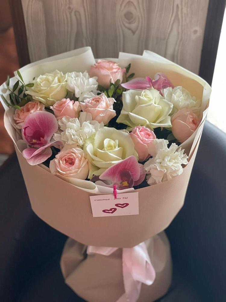 Букет цветов из: Орхидеи, Розы и Гвоздики в Большая Глушица