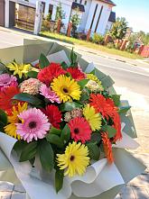 Букет цветов из:  Герберы #REPLACE_PRED# Большая Глушица