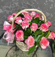 Цветочная композиция из Розы в корзине #REPLACE_PRED# Большая Глушица