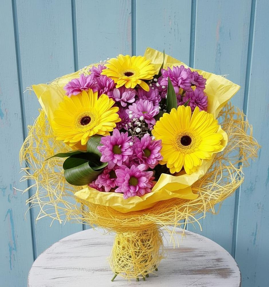 Букет цветов из: Хризантемы и Герберы в Большая Глушица