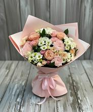 Букет цветов из:  Гвоздики, Розы и Хризантемы в Большая Глушица