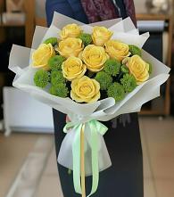 Букет цветов из:  Хризантемы и Розы в Большая Глушица