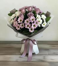 Букет цветов из:  Хризантемы и Розы в Большая Глушица