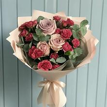 Букет цветов из:  Гвоздики и Розы в Большая Глушица